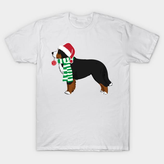 Bernese Mountain Dog Christmas Dog T-Shirt by EMR_Designs